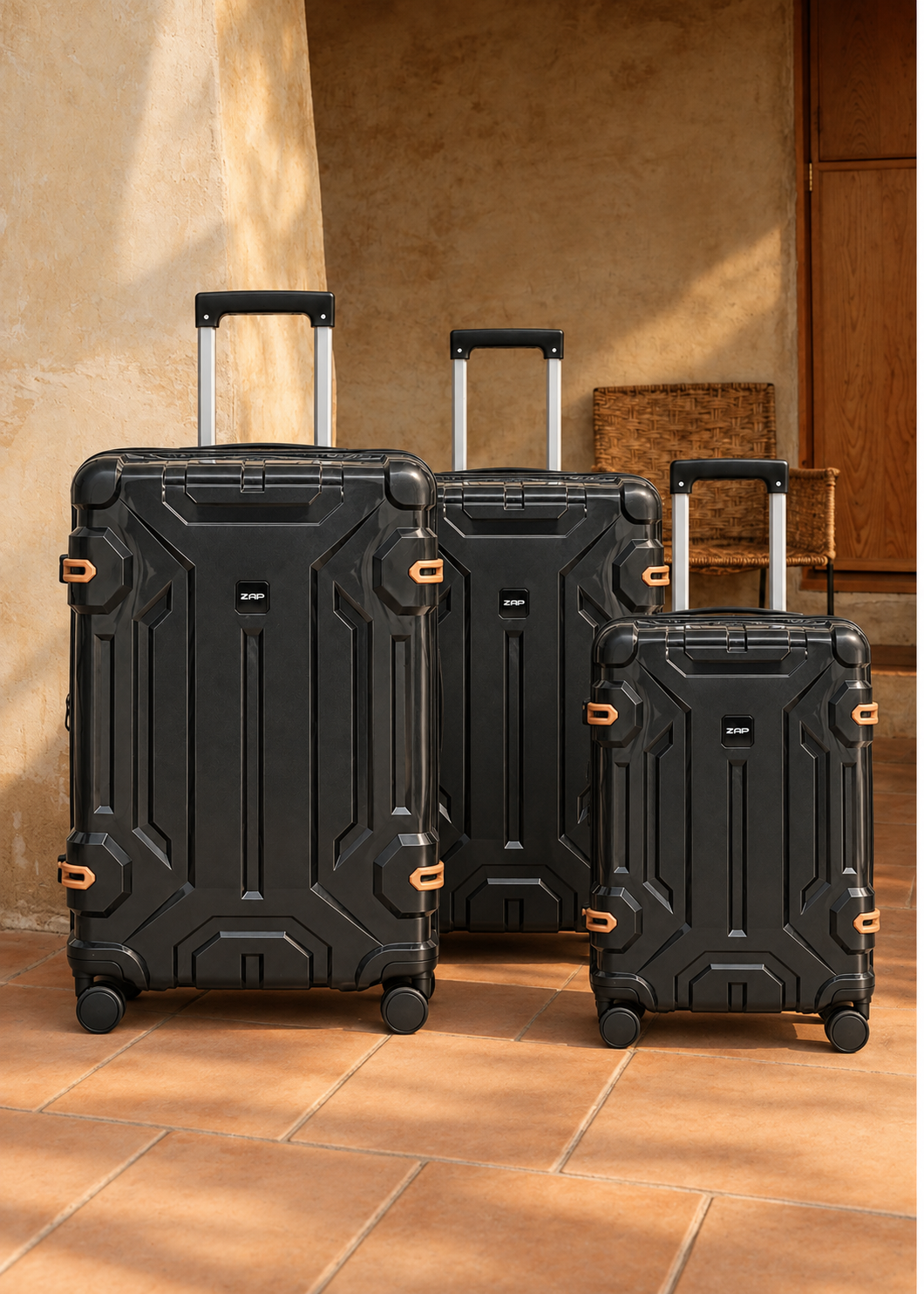 3 Piece Semi-Flexible Silicone Hard-Shell Luggage Set