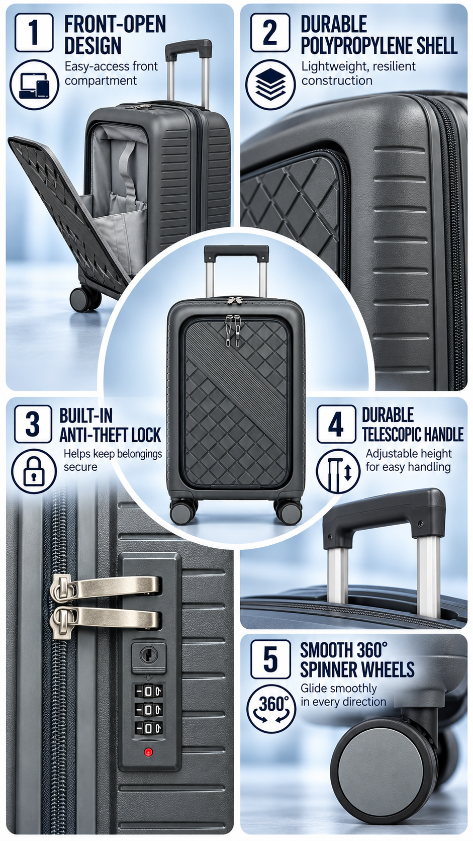 20" Carry On Suitcase