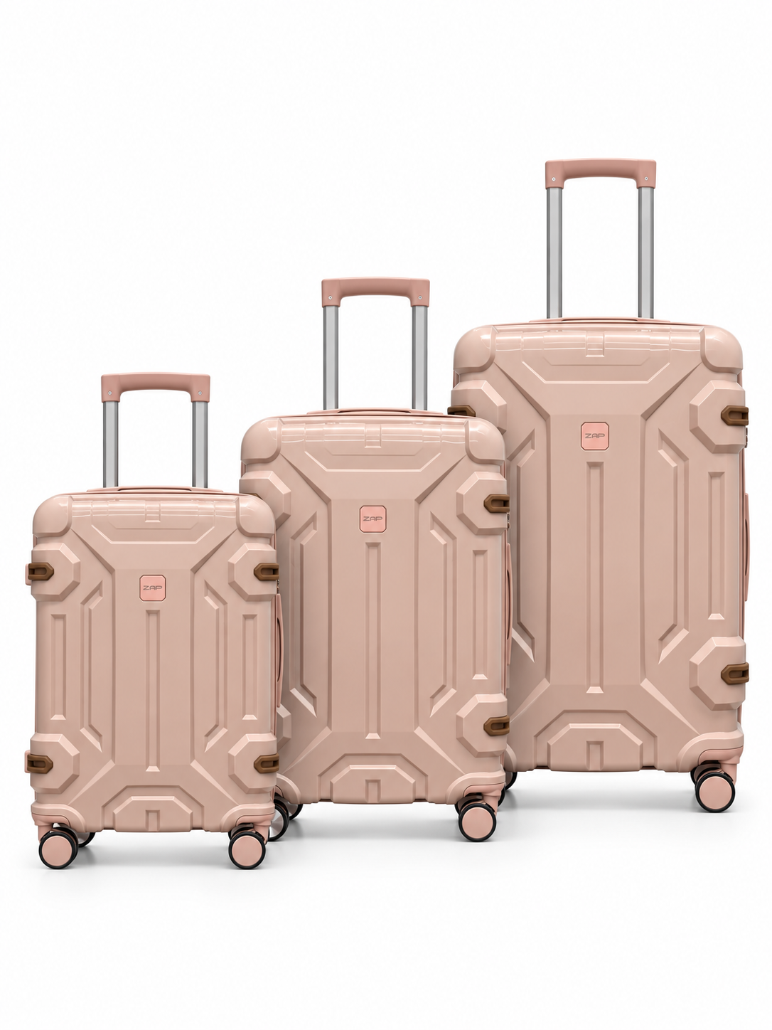 3 Piece Semi-Flexible Silicone Hard-Shell Luggage Set