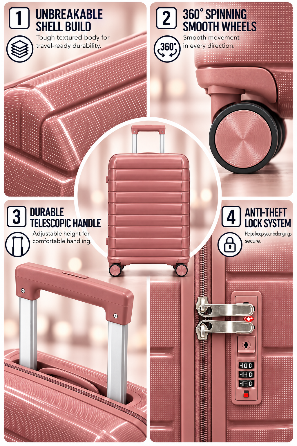 Unbreakable Shell Suitcase