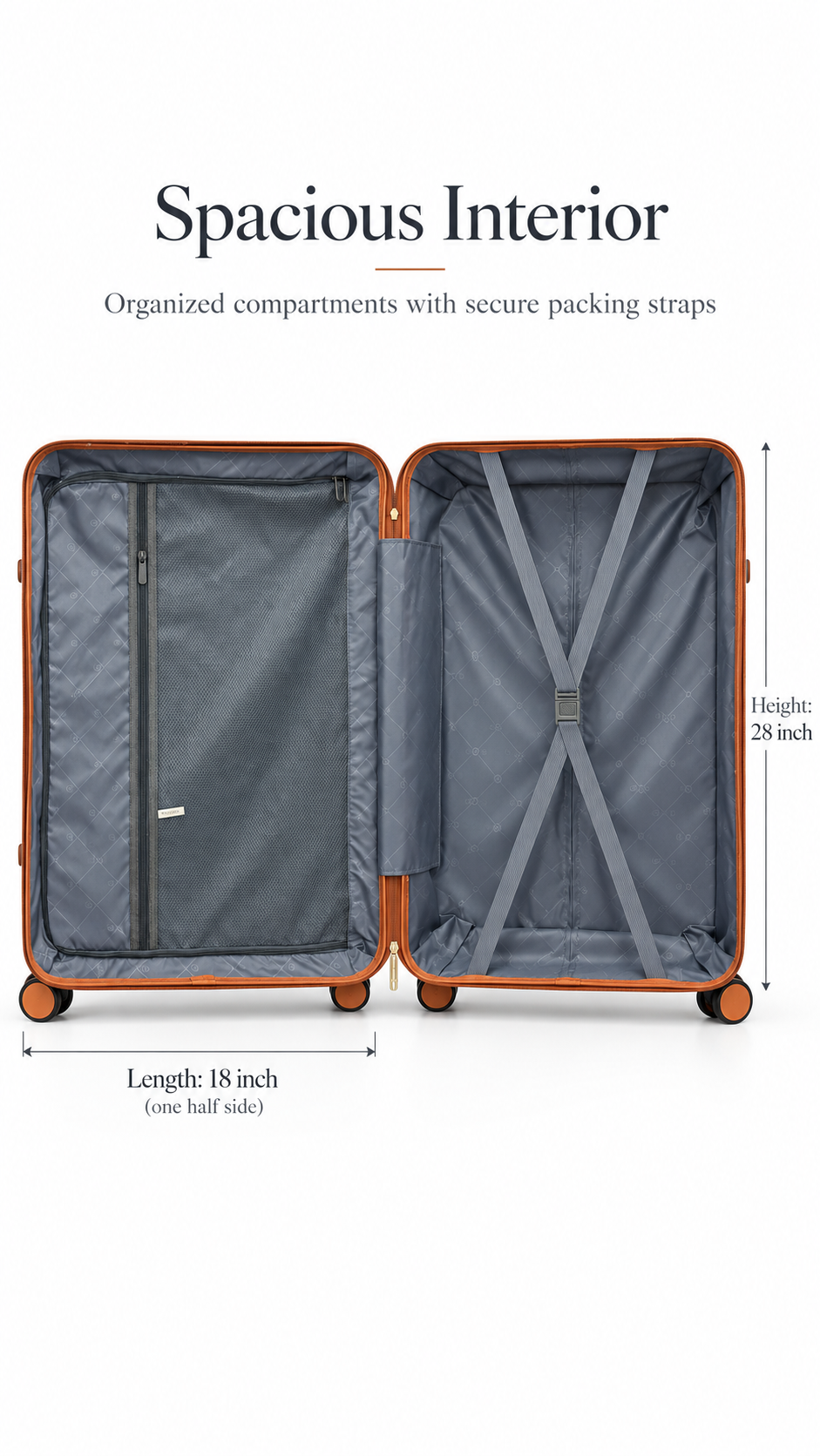 Polypropylene Hard Shell Trolley Suitcase