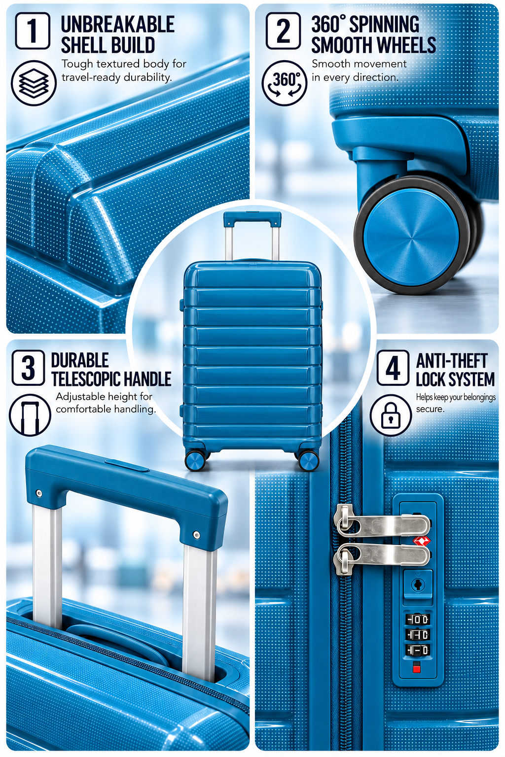 Unbreakable Shell Suitcase
