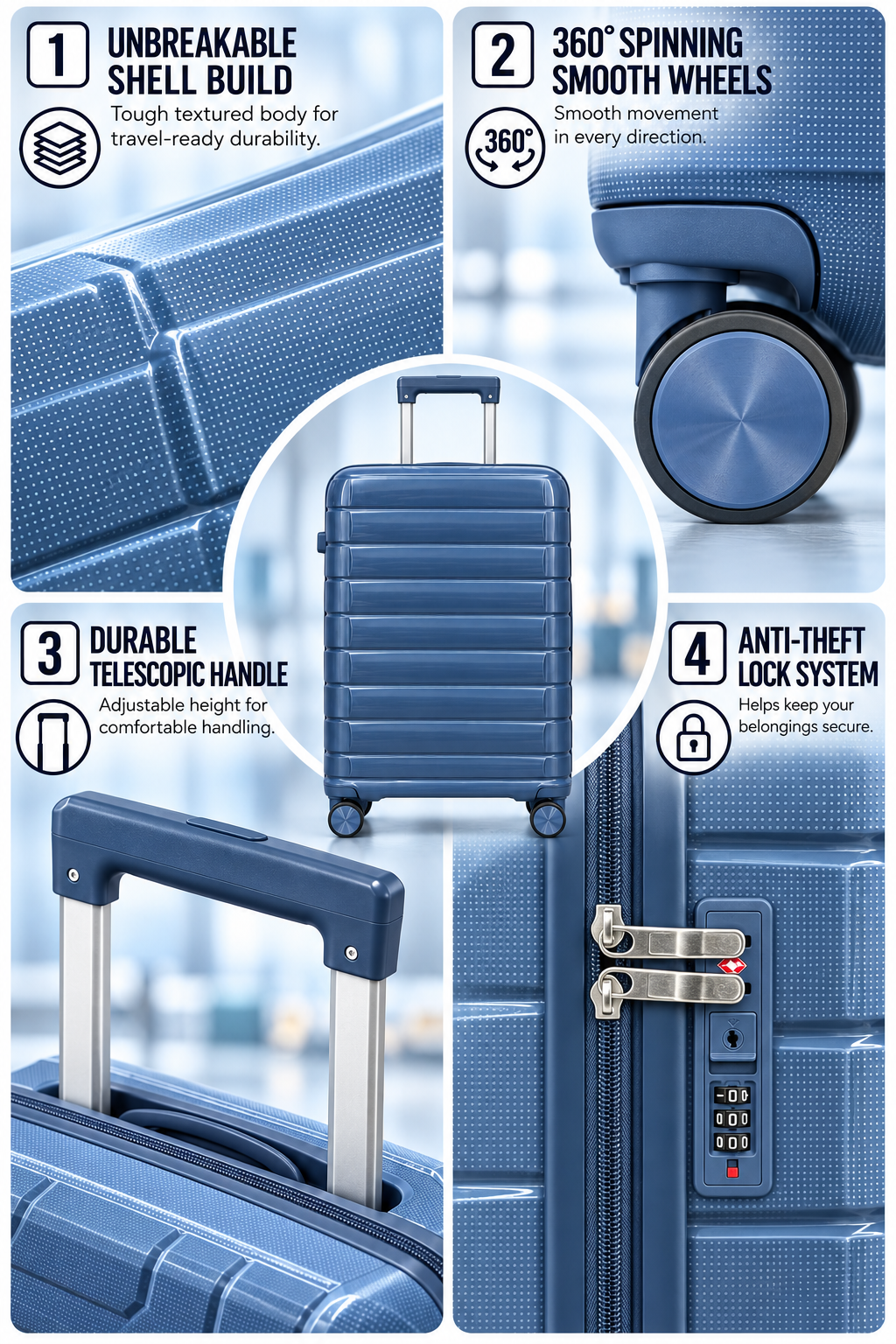 Unbreakable Shell Suitcase