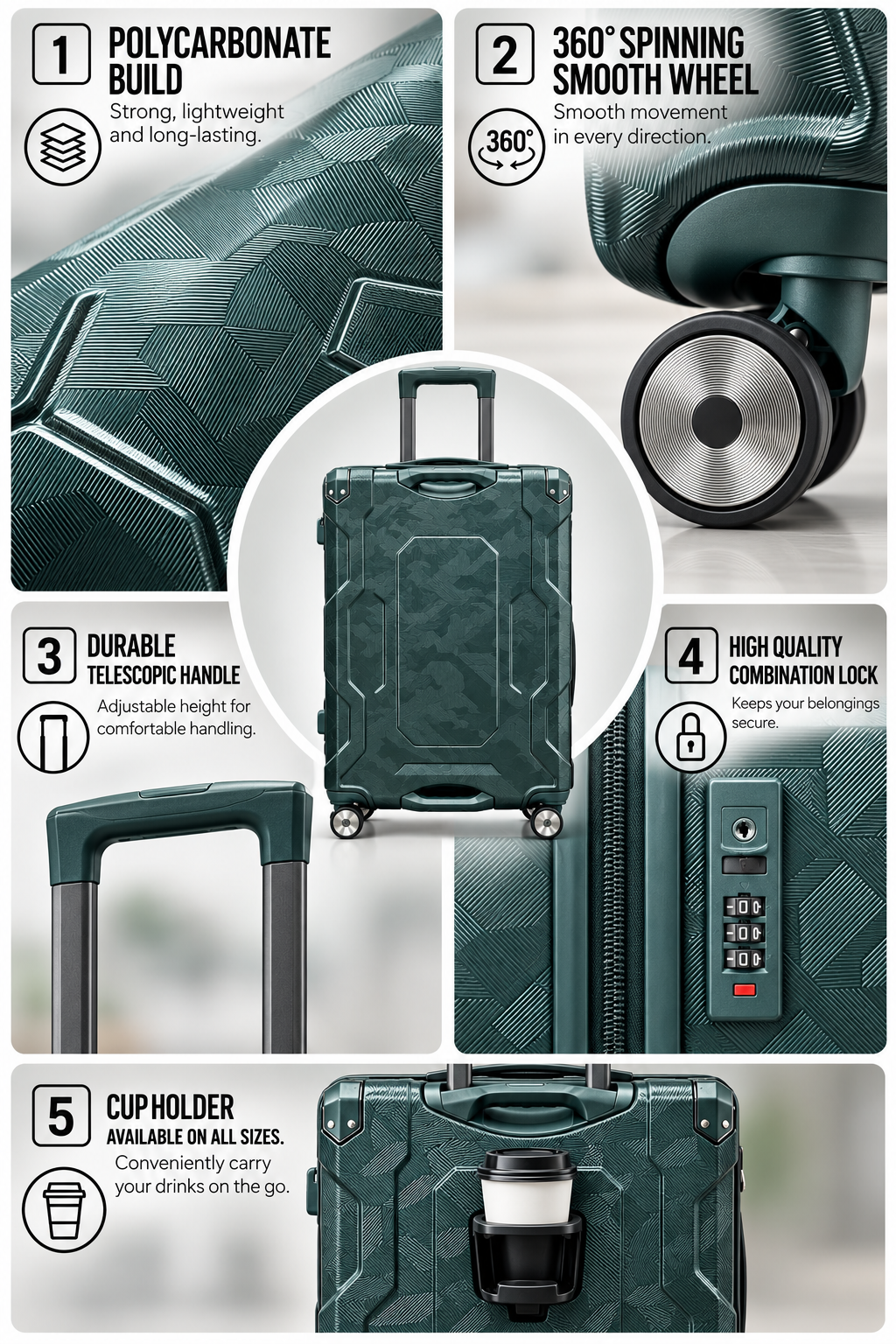 Polycarbonate Luggage Set