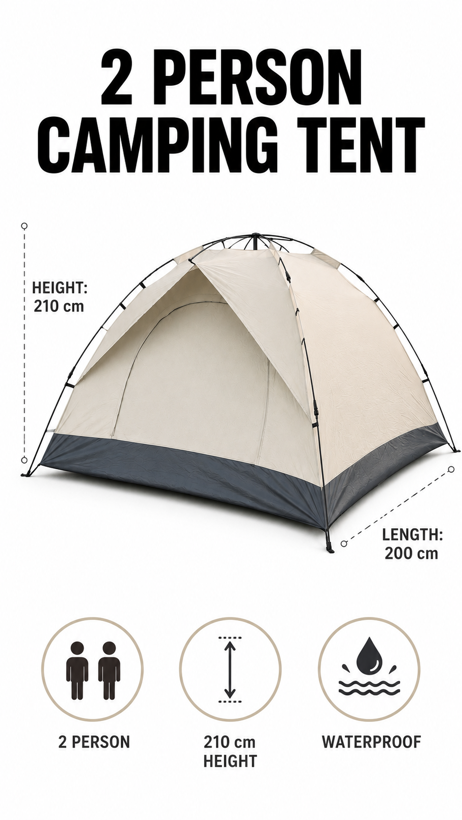 2-Person Outdoor Camping Tent