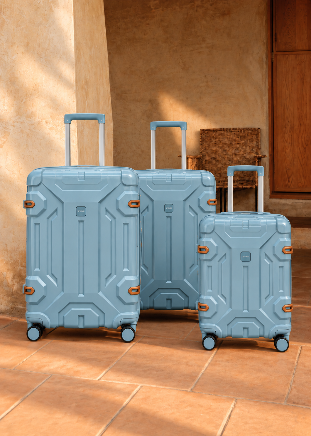 3 Piece Semi-Flexible Silicone Hard-Shell Luggage Set