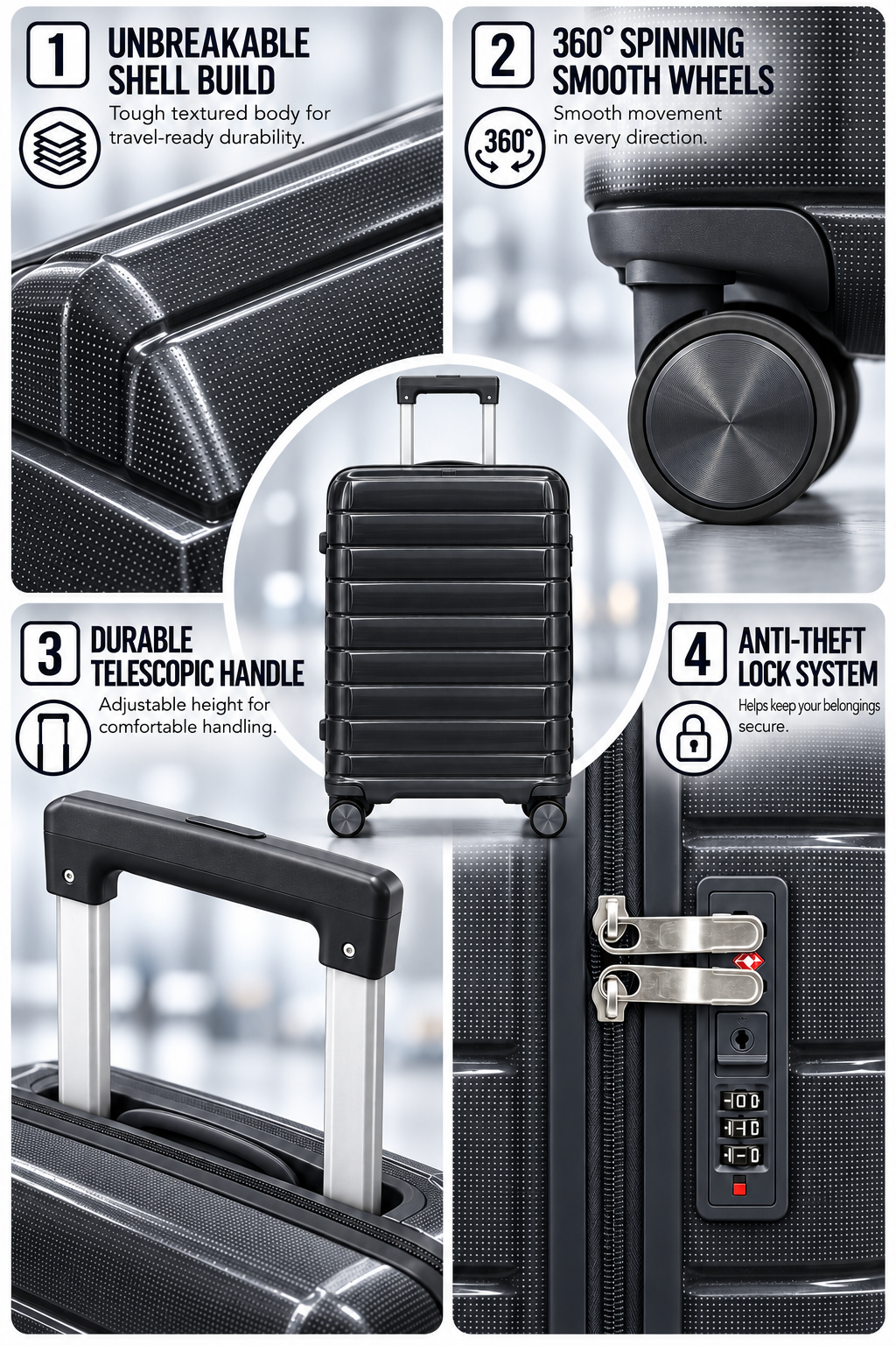 Unbreakable Shell Suitcase