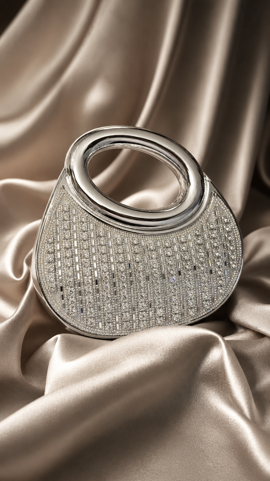 Women's Luxury Crystal Rhinestone Evening Clutch Bag