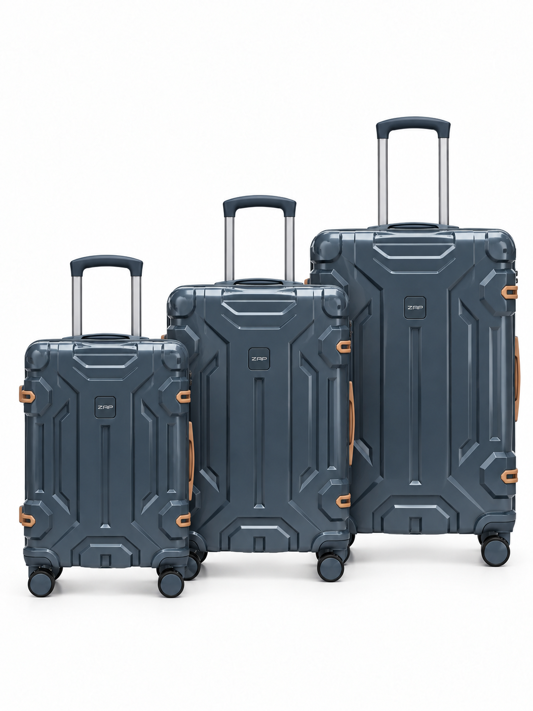 3 Piece Semi-Flexible Silicone Hard-Shell Luggage Set