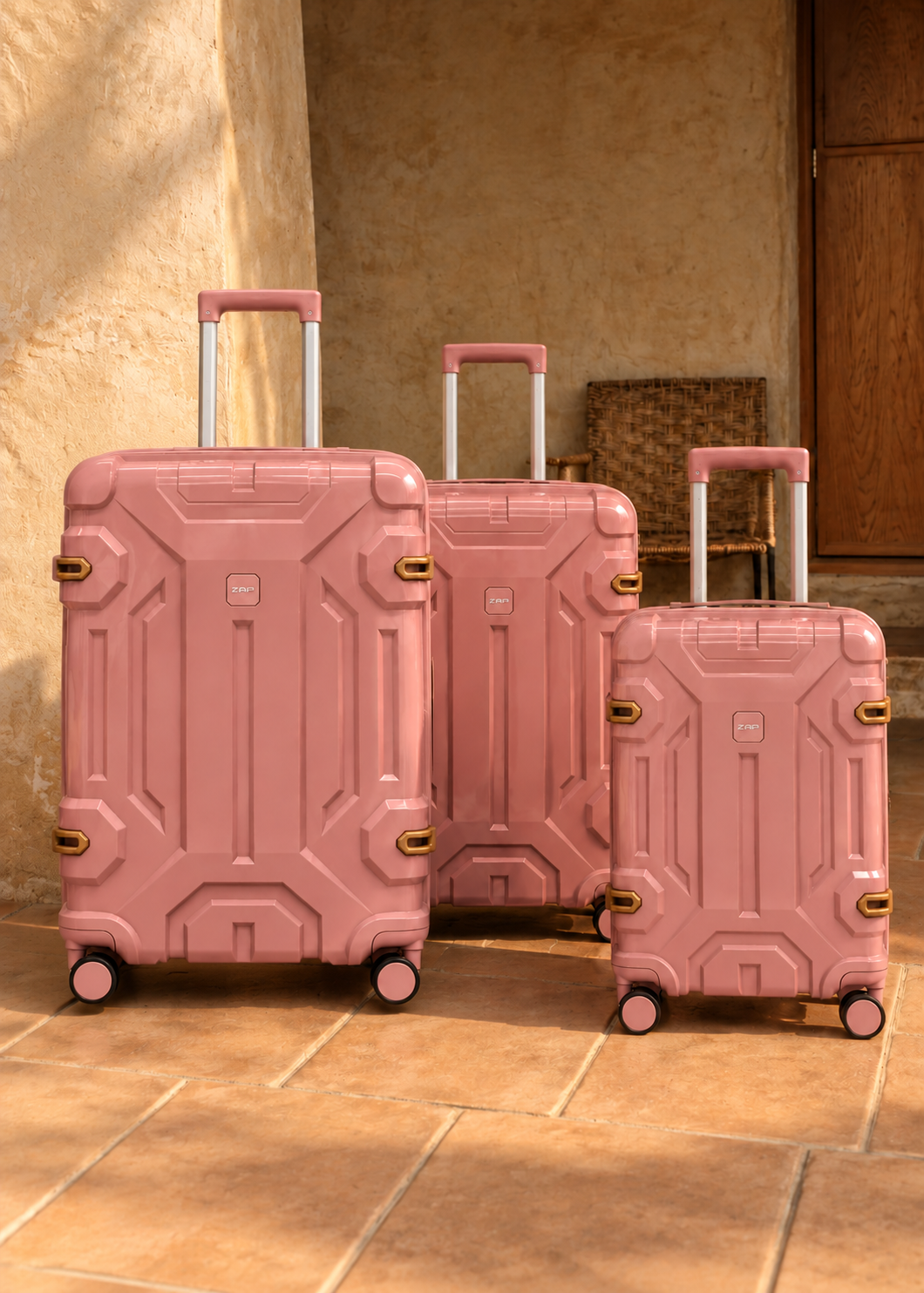 3 Piece Semi-Flexible Silicone Hard-Shell Luggage Set