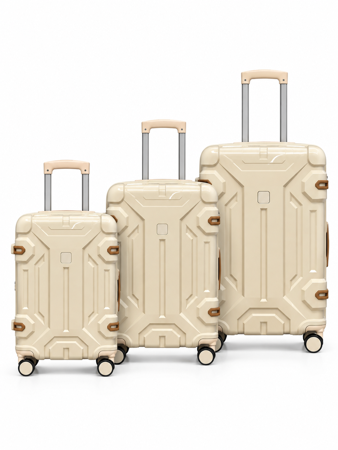 3 Piece Semi-Flexible Silicone Hard-Shell Luggage Set