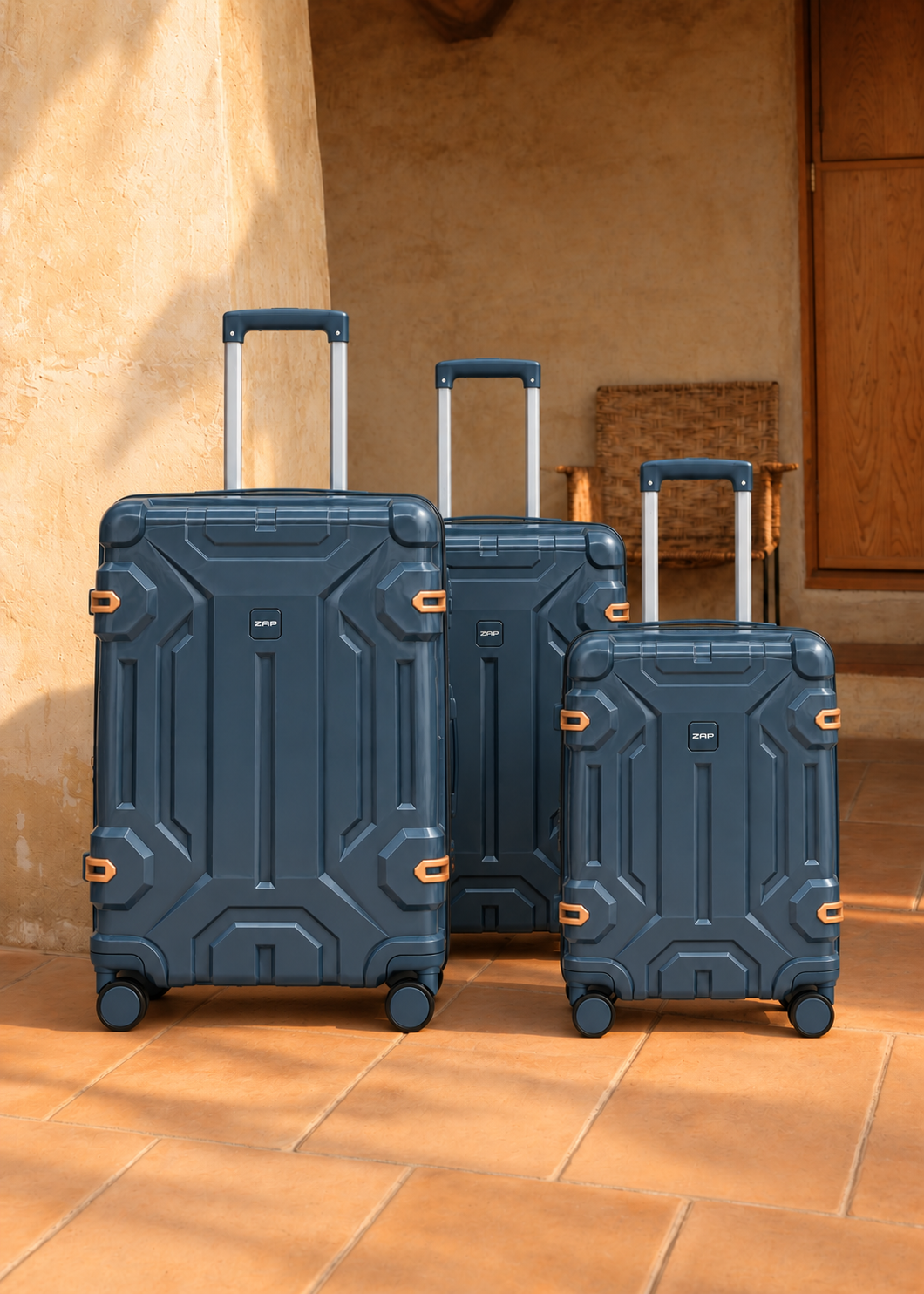 3 Piece Semi-Flexible Silicone Hard-Shell Luggage Set