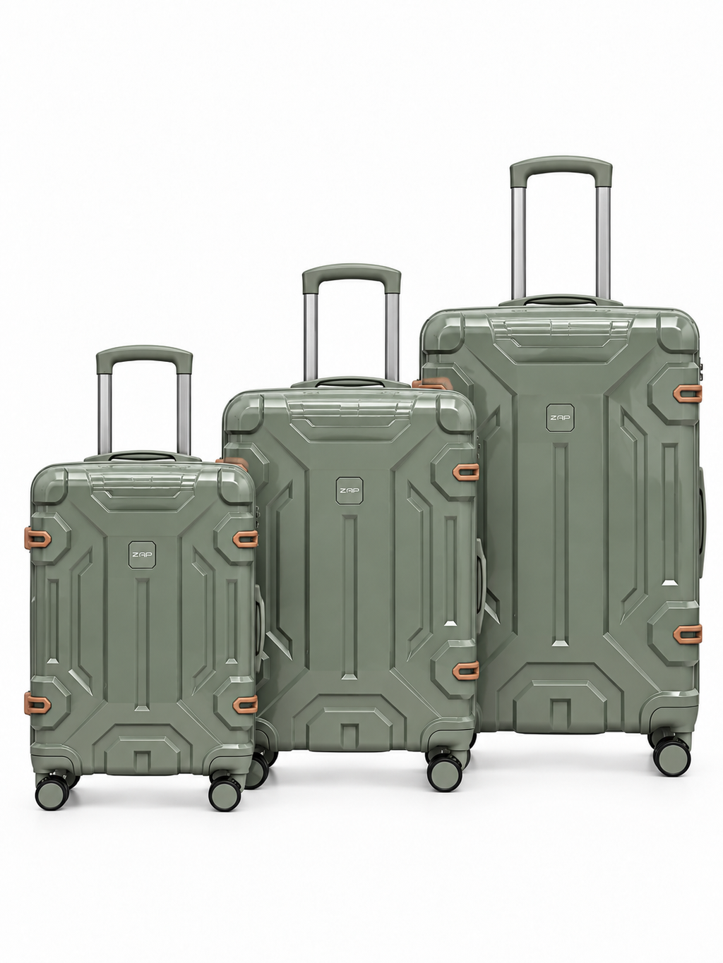 3 Piece Semi-Flexible Silicone Hard-Shell Luggage Set
