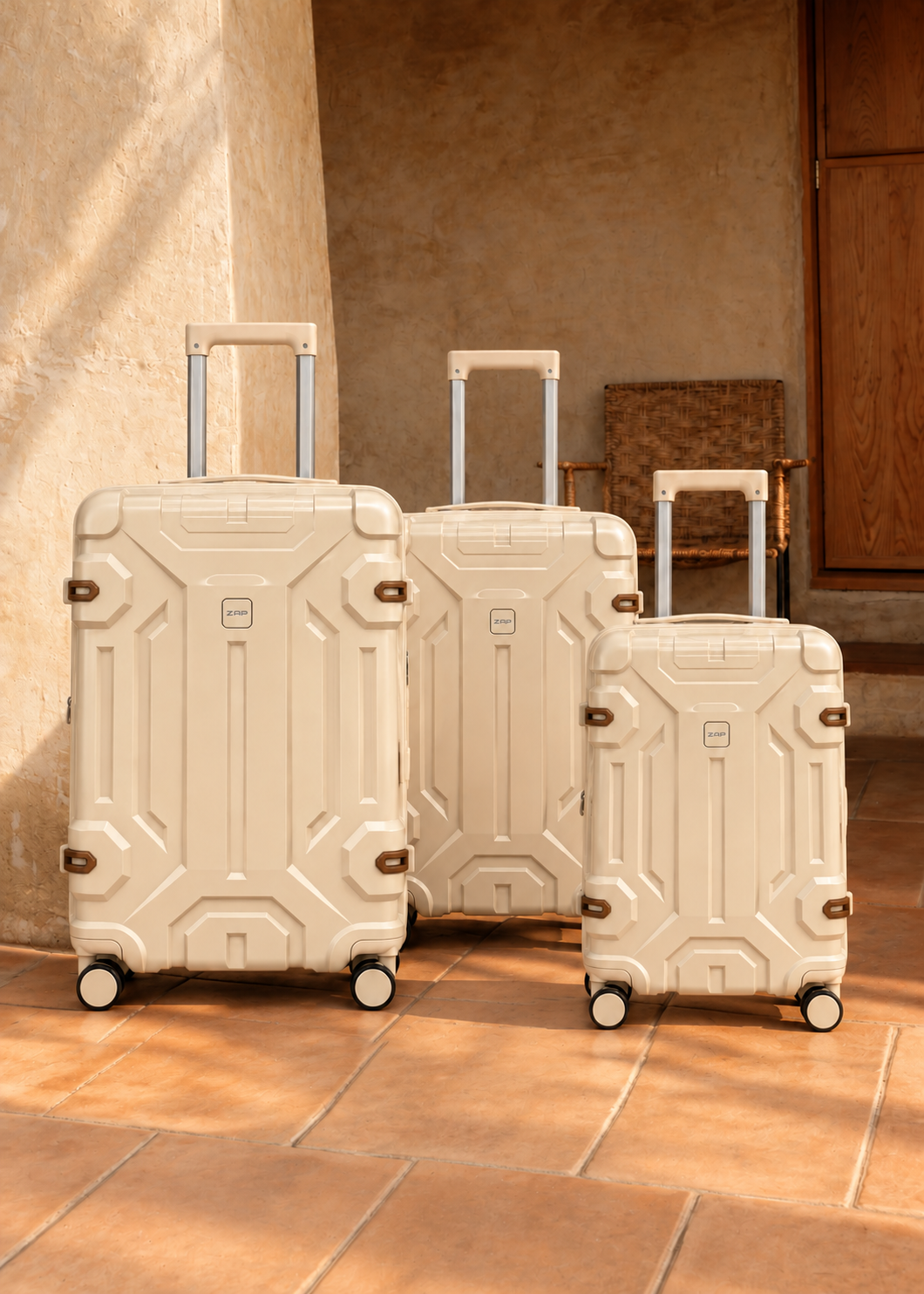 3 Piece Semi-Flexible Silicone Hard-Shell Luggage Set