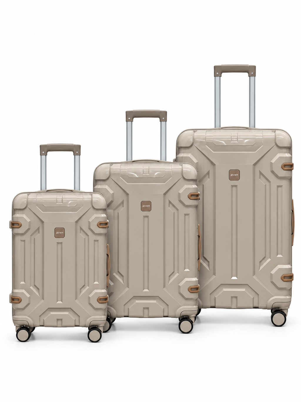 3 Piece Semi-Flexible Silicone Hard-Shell Luggage Set