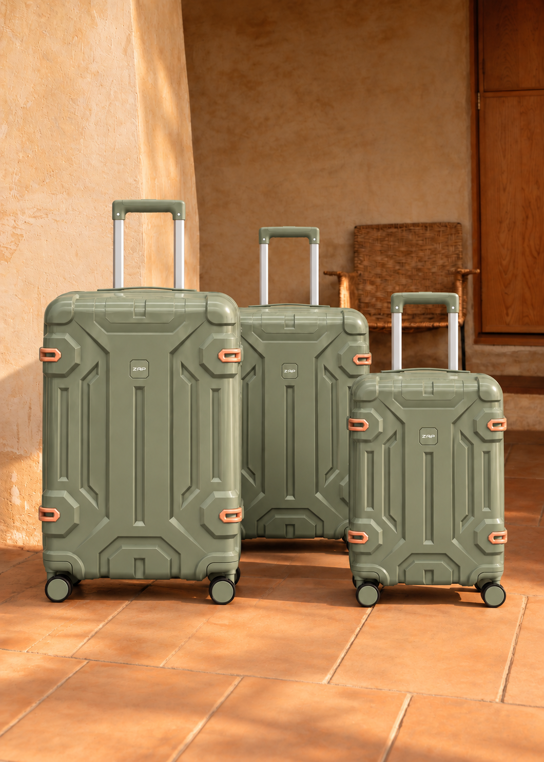 3 Piece Semi-Flexible Silicone Hard-Shell Luggage Set