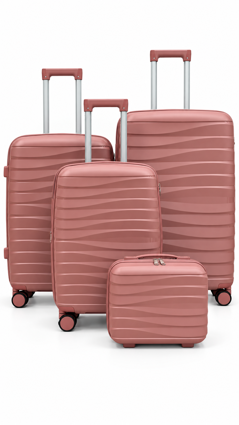Luggage Set with Makeup Case