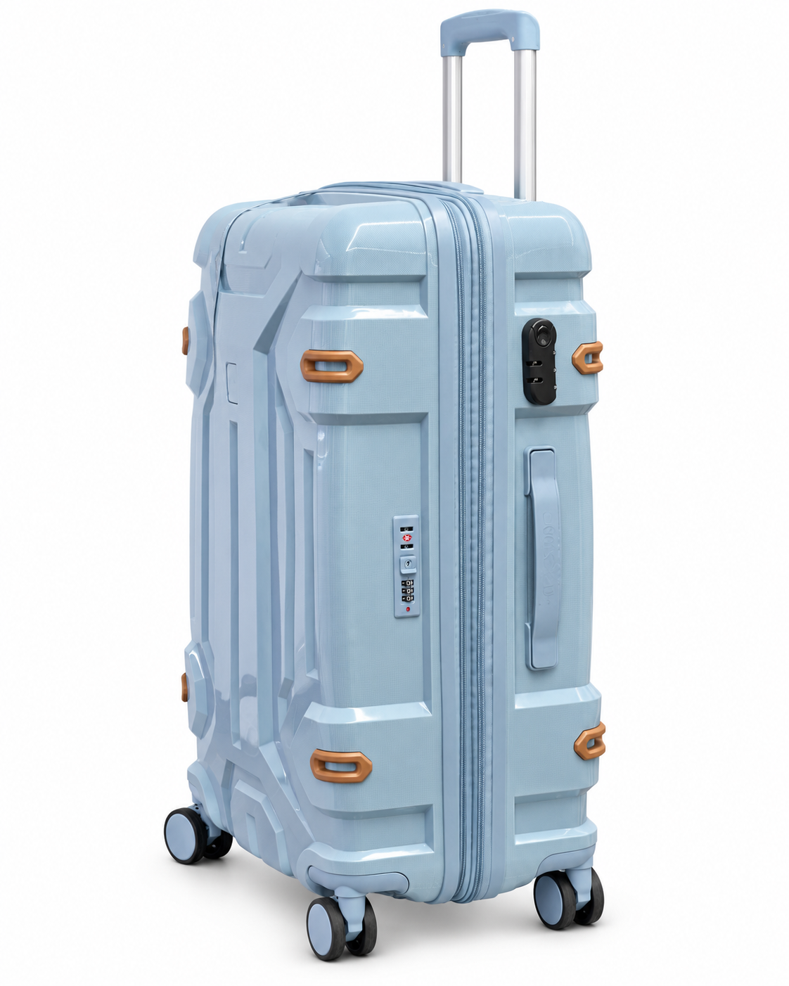 3 Piece Semi-Flexible Silicone Hard-Shell Luggage Set