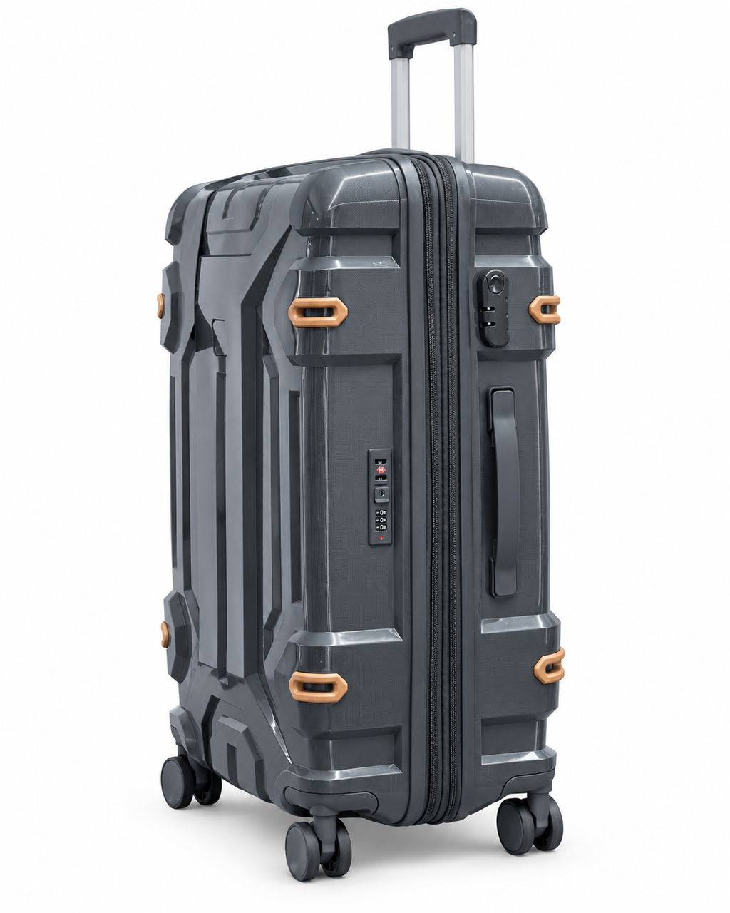 3 Piece Semi-Flexible Silicone Hard-Shell Luggage Set
